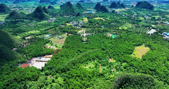 视频合集航拍靖江王陵和尧山风景区