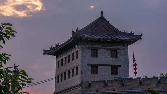 宣传片延时拍摄西安明城墙视频素材
