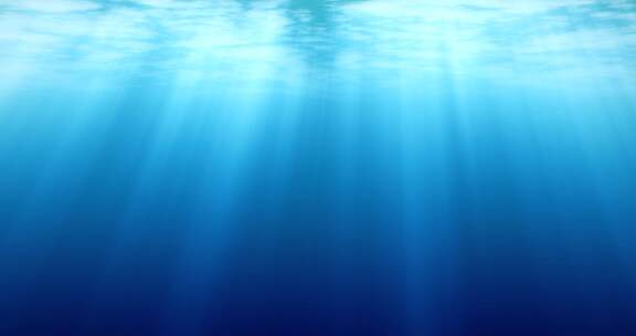 4K水下海底光线阳光