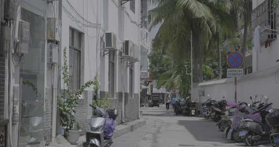 三亚海棠湾 后海 游客 街道 渔村 旅游