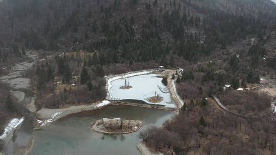 20221124四川阿坝达古冰川雪山4k航拍白天 _0565