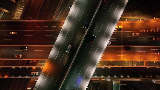 莲花路沪闵高架路夜景