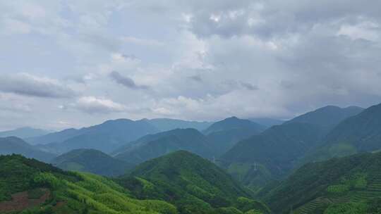 安徽黄山风景区山川国风水墨画航拍