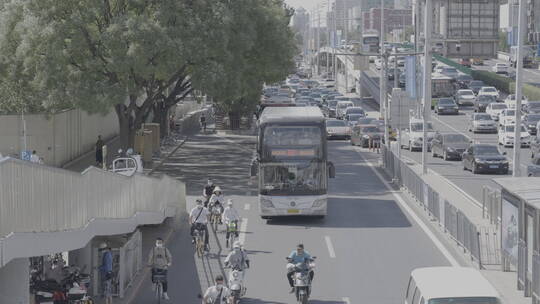 一线都市 北京国贸车流 北京白领通勤