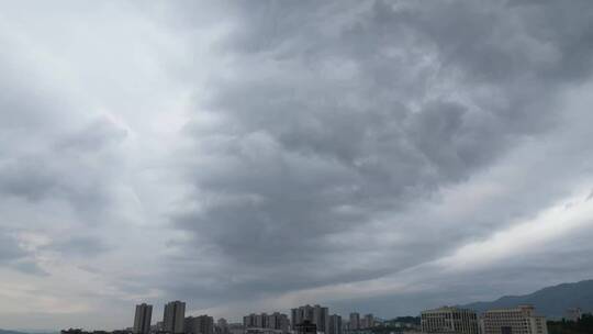 重庆北碚城市风光积雨云航拍延时