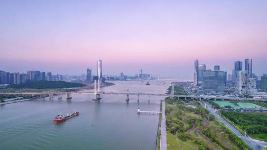 大气震撼澳门-珠海横琴城市景观日延时