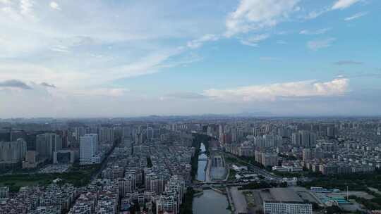 广东汕头城市建设汕头大景航拍