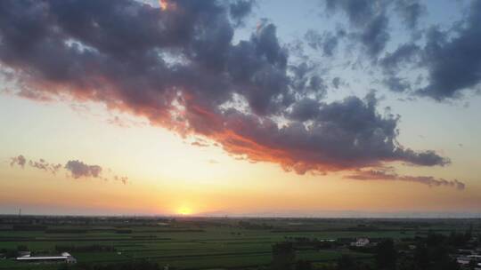 农村夕阳视频素材模板下载