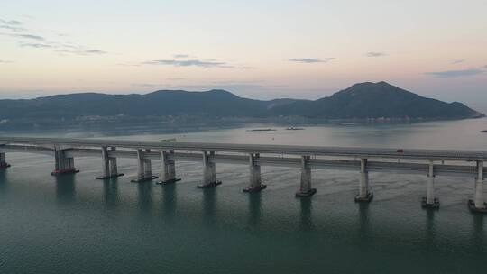 原创 福建福州平潭海峡公铁大桥航拍景观