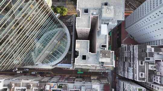 香港湾仔区建筑俯拍