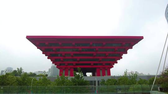 上海世博会中国馆建筑实拍视频素材模板下载