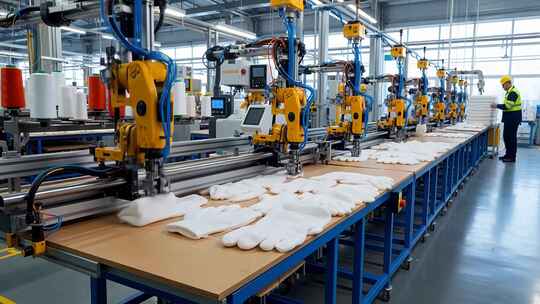工厂自动化手套生产流水线