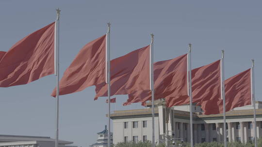 天安门红旗 红旗飘扬 新中国