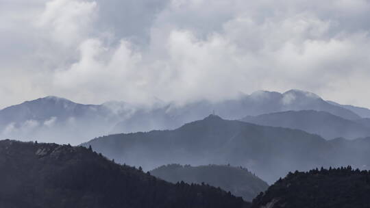 湖南衡阳南岳衡山云雾延时摄影视频素材模板下载