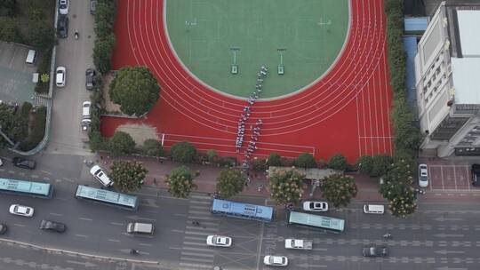 登上大巴的学生视频素材模板下载