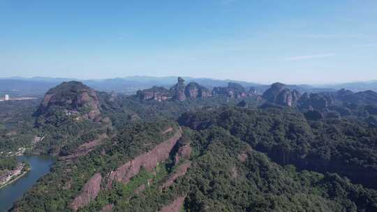 祖国大好河山广东丹霞山5A景区航拍