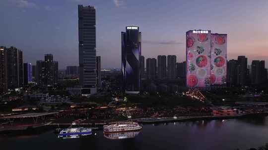 中国广东省佛山市佛山新城夜景