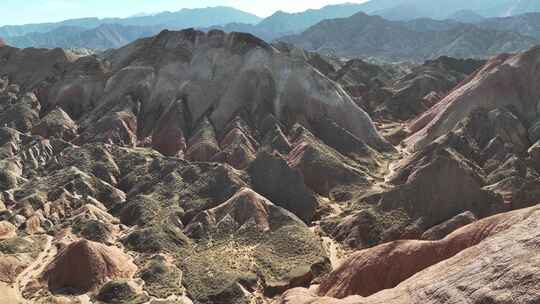 甘肃张掖七彩丹霞近景 色彩鲜艳丹霞地貌