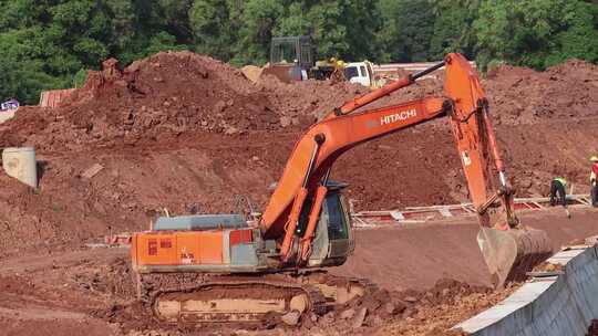 建筑工地 建设施工 工人工作 农民工