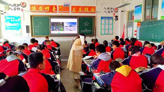 4k地理课堂上老师辅导巡视视频素材模板下载