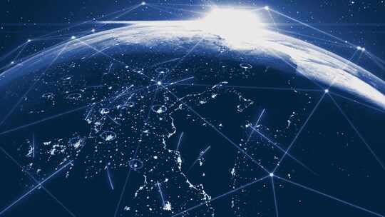 互联网数据的全球网格线