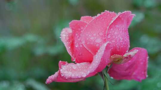 雨中玫瑰花