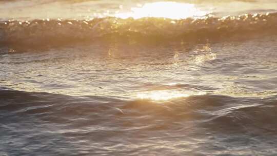 海面日落波光粼粼视频素材模板下载