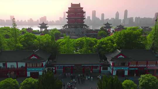 南昌城市地标夜景航拍