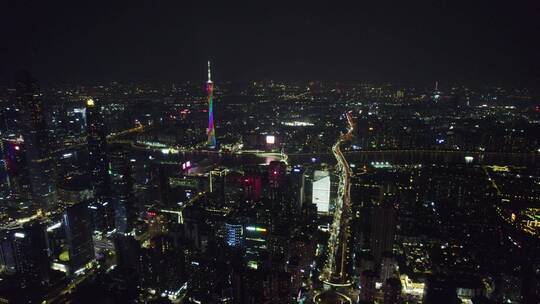 2022广州珠江新城夜景天环广场猎德大桥