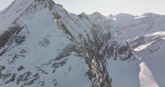 基茨斯坦霍恩山，奥地利，雪，无人机