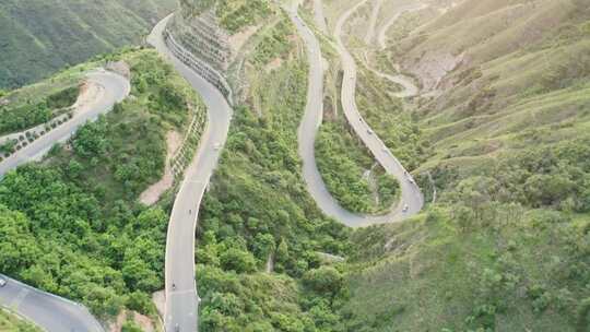 西安骊山环山路航拍