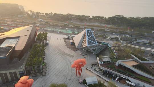 欢乐海岸 车辆 车流 深圳 道路 深圳湾公园