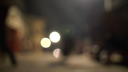 夜晚的印度街头视频素材模板下载