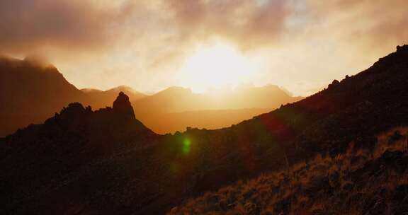 泰德，火山，特内里费岛，黄昏