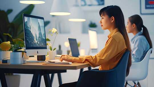 公司加班创业熬夜打工人努力奋斗