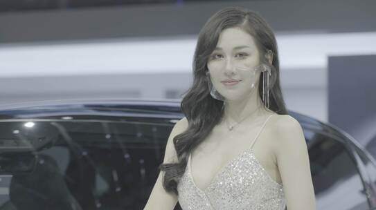 23广州车展-美女模特视频素材模板下载