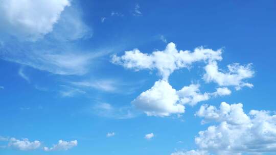 唯美天空蓝天白云延时云朵飘动夏天小清新云视频素材模板下载