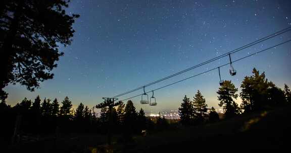 夜空星辰延时摄影