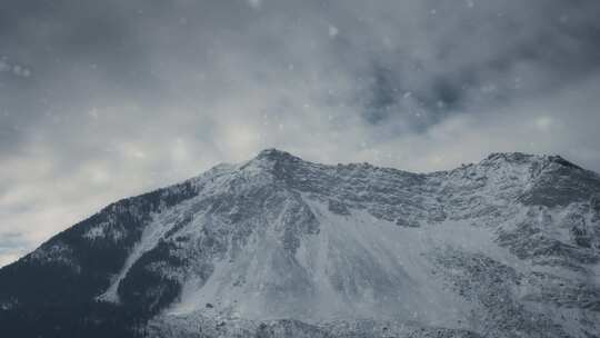 落基山脉，雪，天空，云