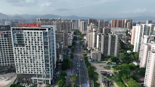 莆田市区荔城区城市大景航拍