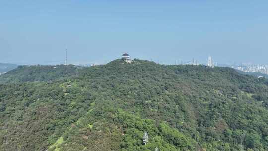 惠州挂榜阁航拍红花湖景区山峰山顶风光风景