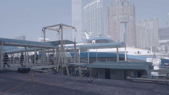香港中港城船舶视频素材模板下载