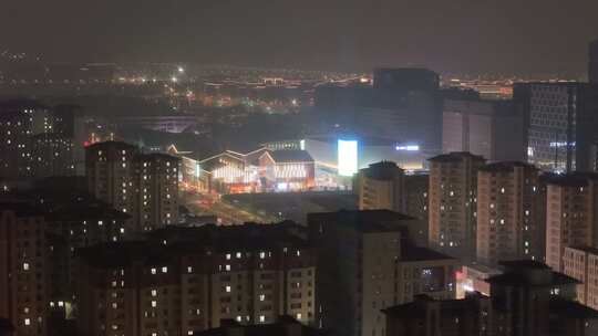 航拍雄安夜景 雄安夜景