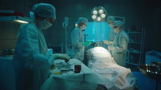 医生在手术室里做术前准备视频素材模板下载