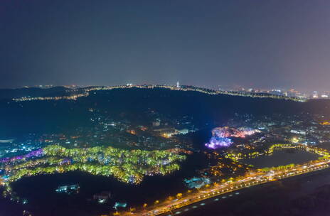 岳麓山夜景延时摄影