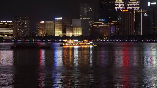 杭州钱江新城城市阳台夜景