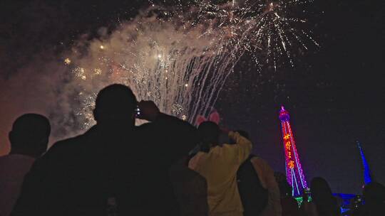 深圳世界之窗新年烟花烟火晚会