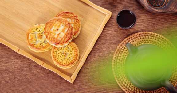 传统节日中秋节 月饼