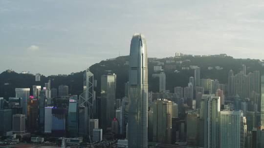 香港中环IFC国际金融中心城市航拍