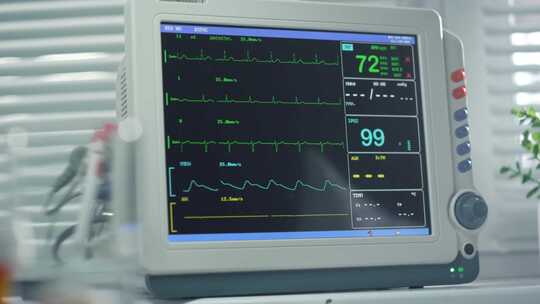 4K-医院监控仪器设备_心跳_医院视频素材模板下载